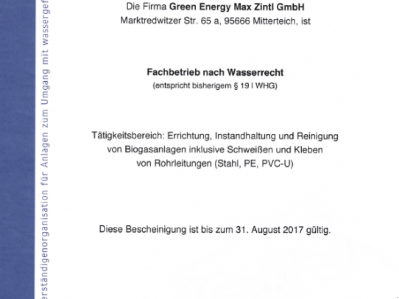 Sonstige Biogastechnik tip Green Energy Biogas: Dichtheitsprüfungen, Neumaschine in Mitterteich (Poză 1)