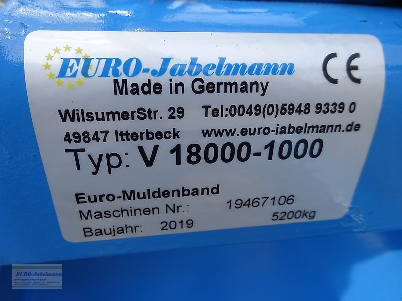 Lagertechnik tip EURO-Jabelmann Förderband Muldenband V 18000-1000, 18 m, NEU, Kundenwunsch, Neumaschine in Itterbeck (Poză 20)