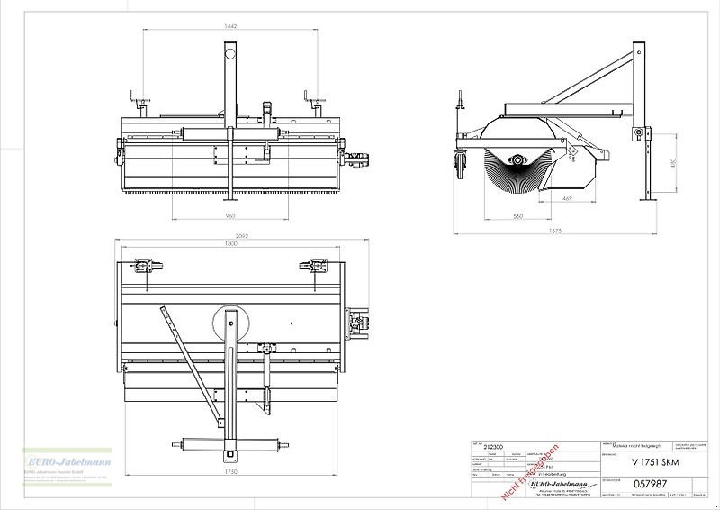 Kehrmaschine tip EURO-Jabelmann Schlepperkehrmaschinen 1,75 m, einschl. hydr. Entleerung, aus laufender Produktion, NEU, Neumaschine in Itterbeck (Poză 7)