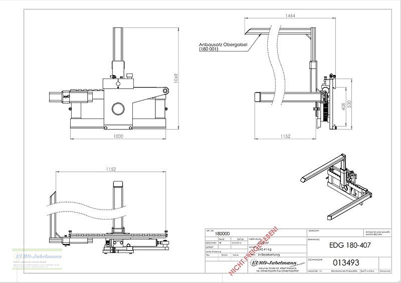 Frontstapler tip EURO-Jabelmann Kistendrehgerät FEM II, für Stapler, NEU, eigene Herstellung, Neumaschine in Itterbeck (Poză 22)