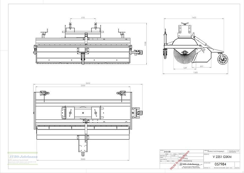 Kehrmaschine tip EURO-Jabelmann Staplerkehrmaschinen 2,25 m, einschl. hydr. Entleerung, aus laufender Produktion, NEU, Neumaschine in Itterbeck (Poză 5)