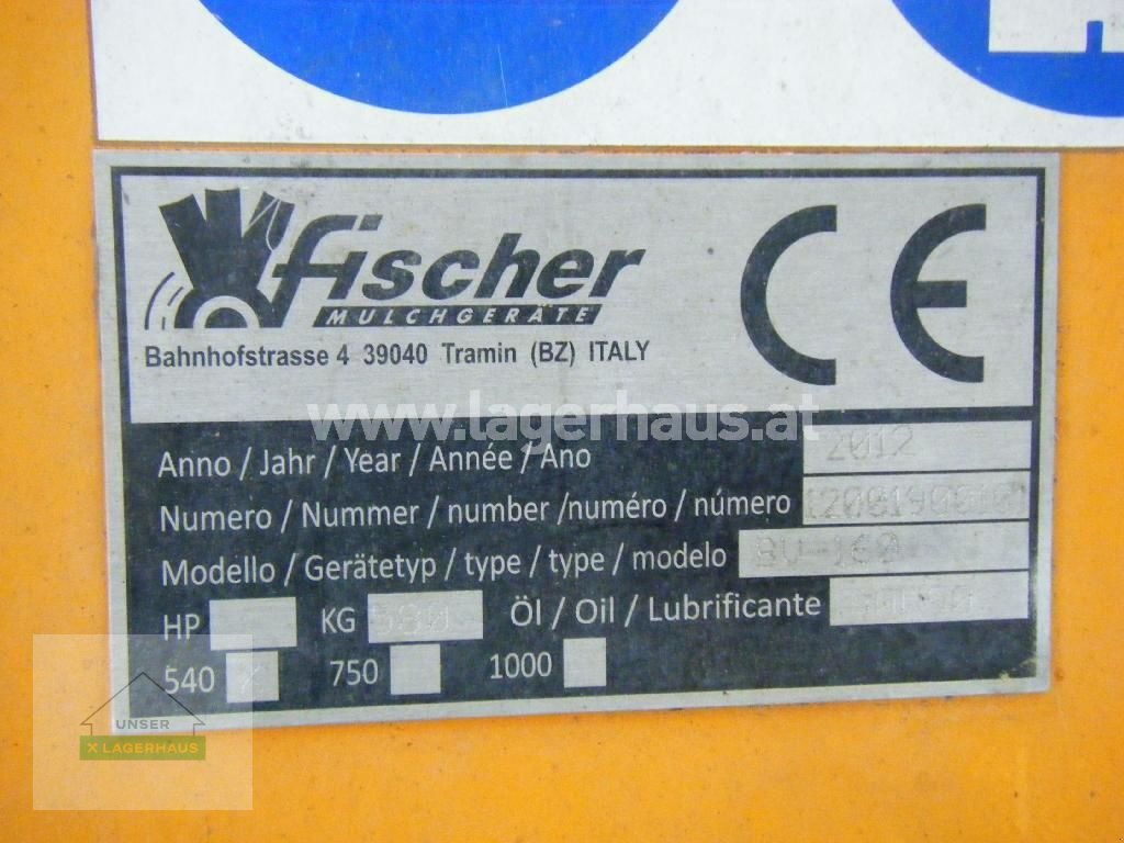 Mulchgerät & Häckselgerät tip Fischer BV 160, Gebrauchtmaschine in Horitschon (Poză 4)
