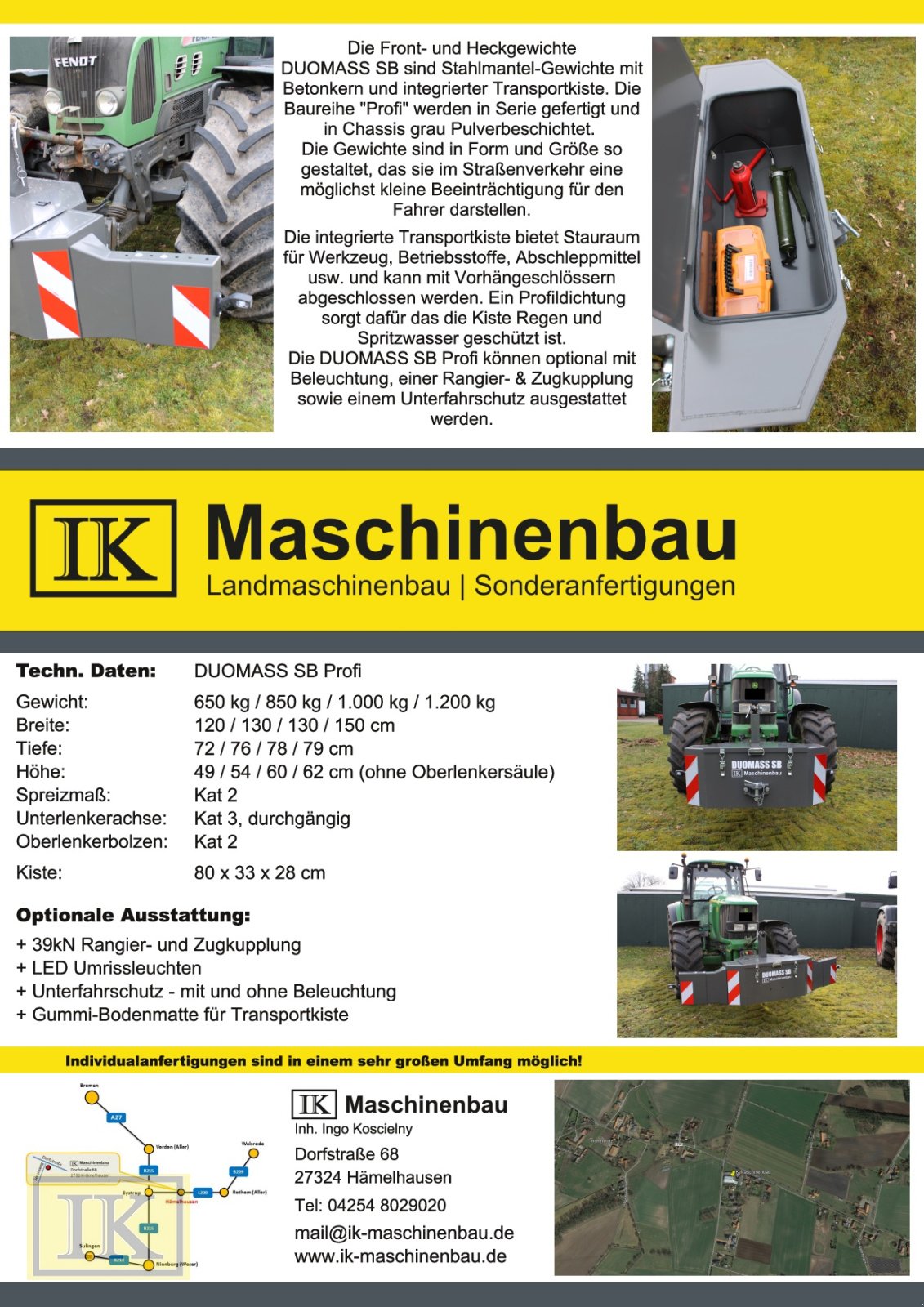 Frontgewicht tip IK Maschinenbau DUOMASS SB Profi, Neumaschine in Hämelhausen (Poză 13)