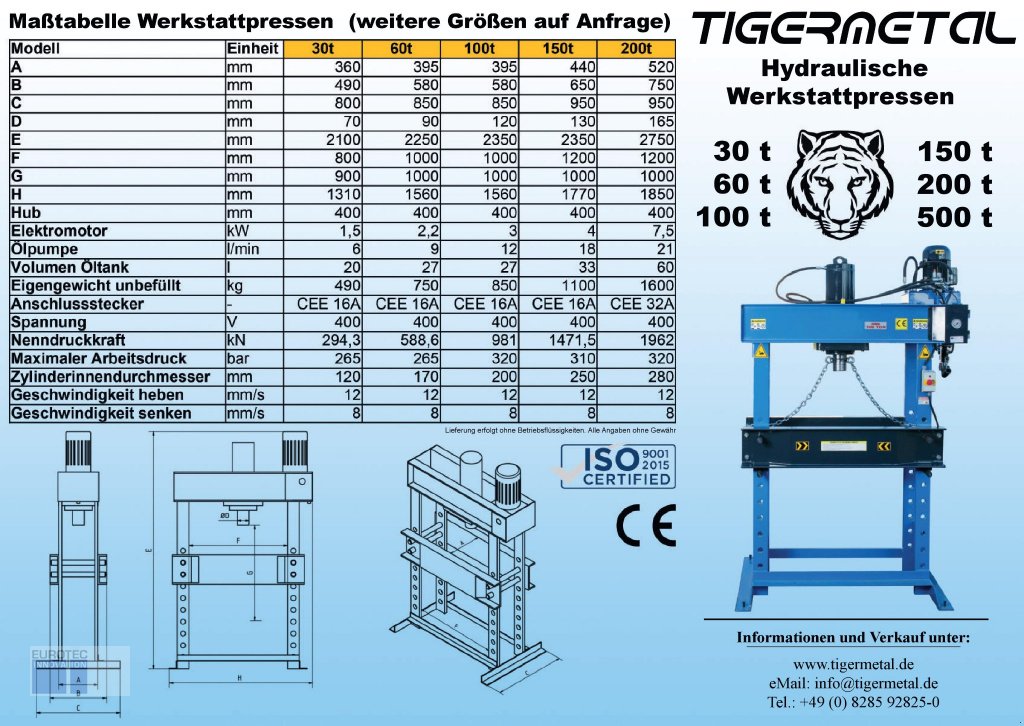 Sonstiges tip Tigermetal Richtpresse 60 Tonnen t, Neumaschine in Burtenbach (Poză 7)