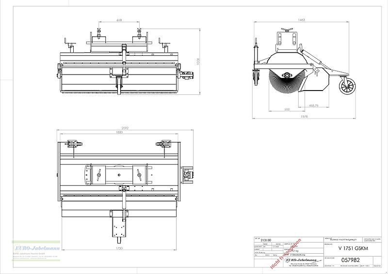 Kehrmaschine tip EURO-Jabelmann Staplerkehrmaschinen 1,75 m einschl. hydr. Entleerung, aus laufender Produktion, NEU, Neumaschine in Itterbeck (Poză 22)