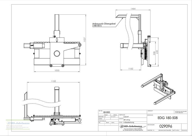 Frontstapler tip EURO-Jabelmann Kistendrehgerät FEM III für Stapler, NEU, eigene Herstellung, Neumaschine in Itterbeck (Poză 22)